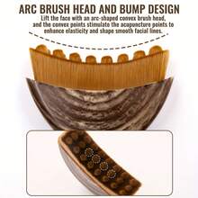 Lymphatic Contouring Facial Brush, Dry Brushing Facial Brush, Lymphatic Drainage Massager For Face, Chin And Jaw Shaping, Ergonomically Designed To Fit Skin Precisely And Relieve Fatigue - màu nâu - Xem 6