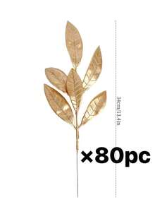 12pcs Christmas Decorative Flowers - Artificial Pine Branches With Golden Flowers, For DIY Wreaths/Vase Filler, Home Christmas Decor, Christmas Tree Decoration, Crafts, Artificial Christmas Branches For Indoor/Outdoor Vase, Home Decor, Artificial Plants, Artificial Flowers, Valentine's Day Gifts, Home Decor, Small Gifts Christmas Decorations Room Decor