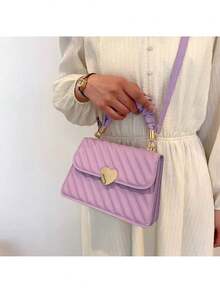 Fashionable And Elegant One-Shoulder Handbag For Women - Mauve Purple - View 2