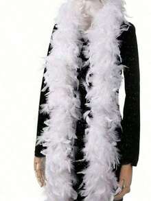 Boa din pene, accesorii pentru costume de petrecere DIY, boa din pene colorate, decorațiuni pentru eșarfe, potrivite pentru petrecere de ziua de naștere, Halloween, Crăciun, curse de cai, petrecere cu ceai, Revelion, concerte și decorațiuni interioare, nuntă dansantă, spectacole pe scenă, costume și accesorii de carnaval, articole pentru petreceri