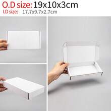 10pcs/Pack White Corrugated Paper Delivery Box, Packaging Box, Postal Paper Box, Packing Material, Airplane Box, Gift Box, Applicable For Small Business Packing And Shipping Valentine's Day - White - View 23