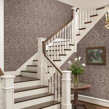 1 Roll Leopard Print Self-Adhesive Wallpaper - Waterproof, Removable Vinyl Material, Easy To Create Home Decor And Artistic Wall Transformation, Size: 15.7 In X 39.3 In / 118.1 In / 196.8 In / 393.7 In - Brown - View 6