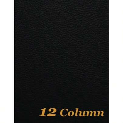 Account Book 12 Column Ledger: Bookkeeping Record Book Blank Twelve Columns Register To Record Income Expenses And Finances. Black Cover.