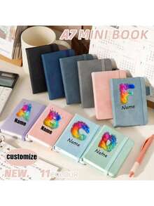 1pc Personalized Diary Notebook, Customizable Name Notebook, Custom Diary, Work Notebook, Small Notebook, Diary, Writing Journal, Blank Notebook, Dotted Notebook, Boy's Diary, Small Sketchbook, Paperage Notebook, Pocket Notebook - Christmas Gift - Style 3 - View 7