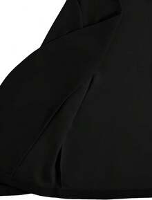 Women's Casual Lightweight Jackets Ruched 3/4 Sleeve Open Front Work Office Blazer Suit Jackethalloween - Black Solid - 查看 9