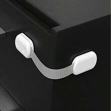 [Child Safety Essential] Child Safety Locks | 1-10 Pcs | Durable Material | And Easy To Install, Child Safety Essential, Multi-Function Locks | Suitable For Cabinets, Refrigerators And Bathrooms, Multi-Purpose With Locks | Children | Transparent Design, Easy To Install - White - View 2