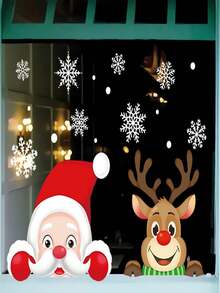 Santa Claus Tree Wall Decals New Year Peel And DIY Stickers Decoration For Home Office Nursery Decor,Stickers,Wall Decal, Vinyl Decal For Home Decorations,Spring Decoration Items Refresh Your Home,Rama Decoration Stickers Christmas Decorations Room Decor Christmas