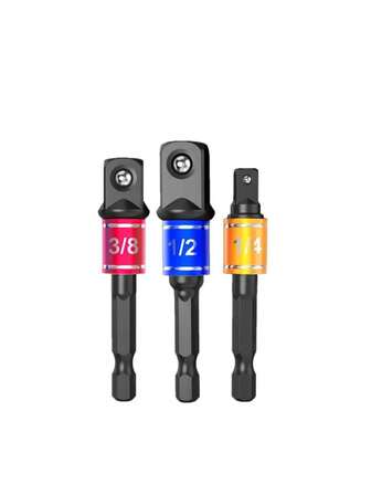 Bending Screwdriver Joint Black Hexagonal Handle Conversion Connect Rod 1/2 Square Head 3/8 Sleeve 1/4 Electric Tool Accessories