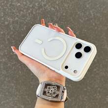 奢华防震马卡龙色保护壳，支持无线磁吸充电，兼容 17 Pro、17 Pro Max 以及 7-16 系列 A56、A17、S25 Ultra、S24 Ultra。 - 白色 - 查看 5