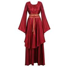 Zhitunemi Renaissance Costume Women Plus Size Medieval Dress Halloween Costumes Gothic Gown{"Size_name":"X-Small","Color_name":"WineRed"} - 酒紅色 - 查看 1