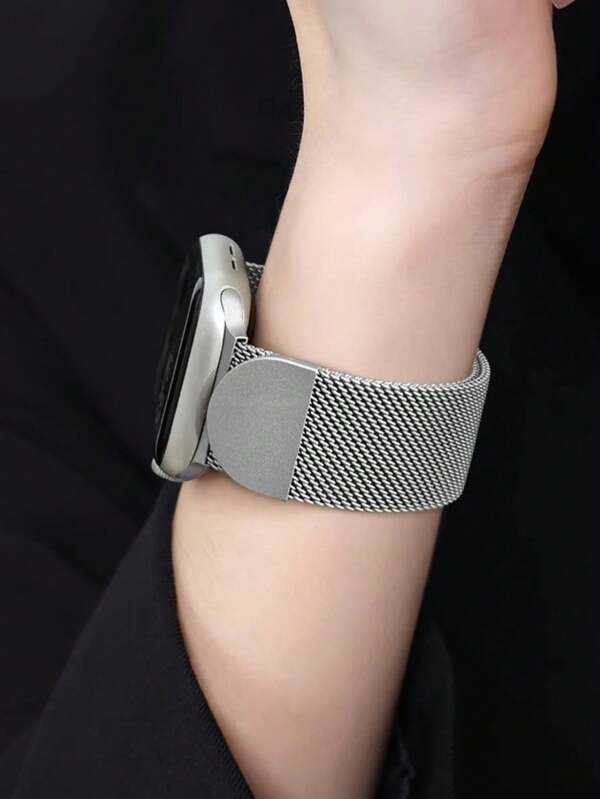 1 pulseira de relógio de aço inoxidável prateada para negócios, compatível com 49 mm, 46 mm, 45 mm, 44 mm, 42 mm, 41 mm, 40 mm e 38 mm, pulseiras de relógio metálicas executivas compatíveis com Series 11 SE3 10 9 8 7 6 5 4 3 2 1 Ultra3/2/1, acessórios modernos para pulseiras de relógio inteligente compatíveis com pulseiras de , pulseira de relógio fina contemporânea para profissionais de negócios, pulseira de substituição elegante