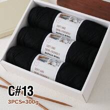 3pcs/Pack Chunky Hand Knitting Yarn, Alpaca Knitted Blend Thick Yarn For Sweater, Scarf, Jacket DIY