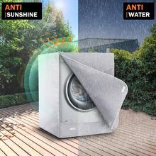 - Funda para lavadorasecadora, resistente al agua, polvo y, Oxford negro, 27 pulgadas de ancho - plateado - Ver 7