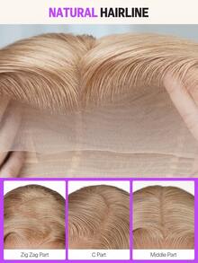 MEGALOOK 13x4蕾丝前置波浪卷发假发，180%密度 - 100%真人发丝，预先拔毛，自然发际线，浅棕色，透明蕾丝无分缝 - 全天舒适，隐形发际线，适合办公室、派对、Y2K风格、度假、户外活动、周日盛装、校园、学校假期、圣诞节、返校季、婚礼、万圣节、节日、约会之夜等场合，女士魅力假发 - S20L - 查看 10