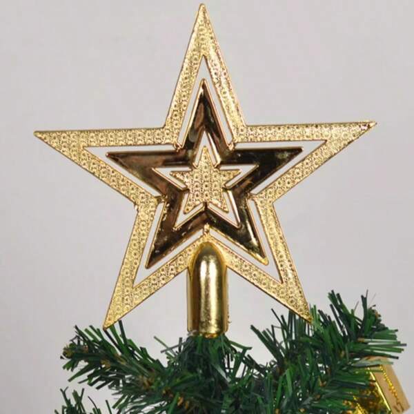 Topo de árvore de Natal de 20 cm, estrela, decoração de Natal