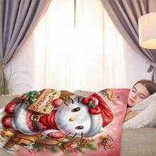 Sanrio 1 pieza Manta de franela de Sanrio My Melody - Estampado de dibujos animados lindo, apto para todas las estaciones, ideal para acampar, viajar, sofá, dormitorio y uso en la oficina, regalo de Navidad