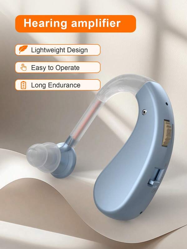 1 Sound Hearing Aid Earphone-Rechargeable Lithium Battery, Ideal For Lecture Teaching, Conference And Travel | Modern Earphone Design | Comfortable Fit | Volume Control,