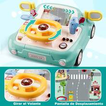 Juguete de Camión para Niños y Niñas de 3 Años y Más, Juguete de Coche con Volante, Luces y Sonidos, Gran Vehículo Divertido, Regalo de Coche de Empuje, Adecuado para Cumpleaños y Navidad - verde - Ver 6