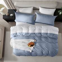 Soft Prewashed California King Duvet Cover Set, 3 Piece, Zipper Closure, 104x98 Inches Duvet Cover And 2 Pillow Shams - No Comforter,  In 2025 - 石藍色(無被子) - 查看 4