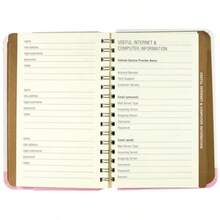 Tree Of Hearts Internet Address And Password Logbook Removable Cover Band For Security