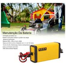 12V Automotive And Motorcycle Battery Charger 300Ah Smart Portable And Slow Charge 2A - Yellow - View 2