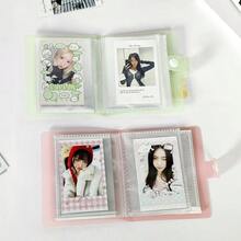 1 Album ảnh 3 inch, Bìa rời đựng ảnh trong suốt màu sáng dễ thương, Sổ dán nhãn nhỏ, Dễ tự làm, Hai mặt 30 trang với 60 ngăn, Khóa bấm, Chất liệu PP, Nhẹ và di động, Thích hợp để lưu trữ Thẻ ảnh KPop, Ảnh, Thẻ trò chơi, Thẻ ID, Thẻ tín dụng, Thẻ ngân hàng, v.v. - Trong sáng - Xem 4