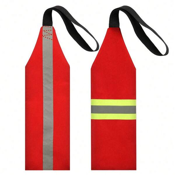 1pc Red Kayak Flag, Reflective Stripe, Car Travel Marker Flag, Submarine Safety Flag, Diving Warning Flag