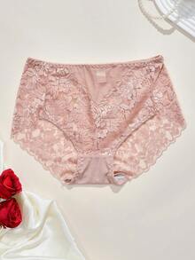 FOVTY Bộ 3 chiếc đồ lót ren mềm mại và gợi cảm dành cho nữ cỡ lớn. - Nhiều màu - Xem 4