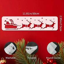 10 piezas de plantillas reutilizables con patrones navideños - árbol de Navidad, reno, regalo, campana, copo de nieve y otros diseños creativos, plantilla para pintar, adecuado para manualidades DIY, decoración de regalos, temporada de vuelta a clases, decoración del hogar y de pared