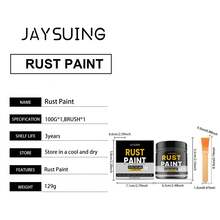 Gray Anti-Rust Paint, Home Use Waterproof, Weather-Resistant, Durable Metal Paint For Renovation - Black - View 3