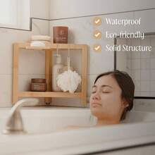 Corner Shower Stool Inside Shower - Waterproof Shower Foot Rest Shaving - Small Shower Stool Shower Inside Shower With Storage Shelf Small Shower Spaces - Bamboo - View 5