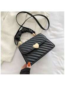 Fashionable And Elegant One-Shoulder Handbag For Women - Black - View 3