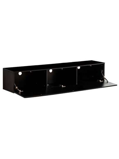 TV Cabinet, Wand Mounted Lowboard Cabinet 160x30.5x34cm, Zwart view 7