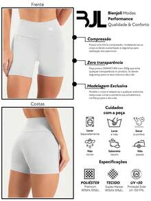 Women's Premium Suplex Gym Shorts - Zero Transparency - Compression And Shaping Fabric For Training, Running, And Yoga - 白色 - 查看 7