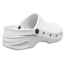 Sapato Sandalia Babuche Fechado Profissional Hospitalar Cozinheira - Branco - Visão 4