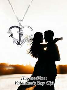 1pc Fashionable 925 Silver Decorated 'always My Sister Forever My Friend' Heart Shaped Pendant Necklace Suitable For Women As Festival Gift & Daily Wear Valentines