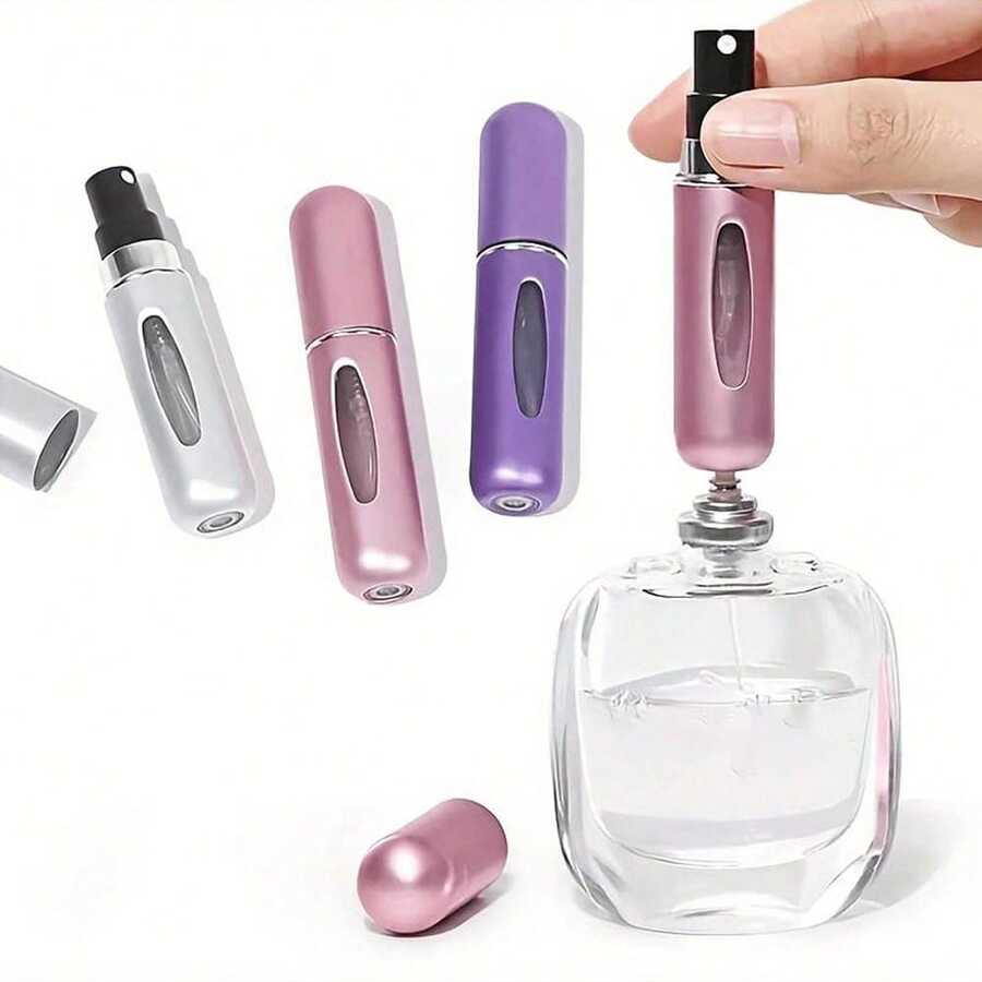2pcs Travel Perfume Bottle, 5ML Refillable Travel Sprayer, Travel Size Perfume Refill Bottleand Pocket Perfume Dispenser, Travel Bottle And Atomizer Sprayer For Cologne Perfume Holiday Essentials Holiday Travel Essentials Travel Bag Travel Accessories Travel Must Haves Beach Vacation Summer School Accessories Back To School Supplies Stuff - Multicolor - View 1