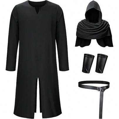 COS Medieval Renaissance Cosplay Costume, Robe, Full Set, Carnival, Halloween, Stage Performance Costume