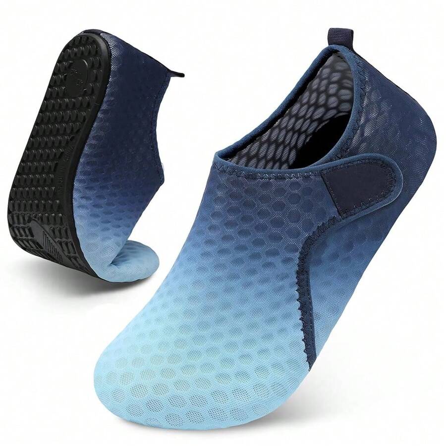 Scurtain Barefoot Water Shoes For Women Men Beach Swim Aqua Socks Summer Quick-Dry Sandals Slippers - 多蒂藍 - 查看 1