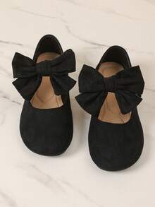 Breezelady Women's Black Suede Mary Janes With Bow - Perfect For Work & Beyond! Featuring Smooth Suede And A Refined Bow, These Flats Bring Elegance To Your Workwear. The Flat Heel Provides Comfort For Long Office Hours, And They Also Work For After - Work Plans. Great For US Professional Women Seeking Stylish Yet Practical Footwear. - 黑色 - 查看 6