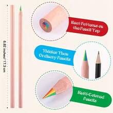 5/10/30/120 PIEZAS - 7 Lápices de colores de núcleo multicolor degradado de 7 colores del arcoíris. Lápices de colores creativos DIY para dibujar, pintar, bocetos, suministros de arte para el hogar y la escuela, para propósitos artísticos profesionales. Bolígrafos creativos multicolor de color degradado para cambio de color, mezcla de colores, pintura a mano, herramientas de pincel de relleno, regalo, diario