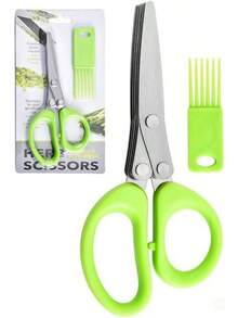 1 PC Multi Functional Stainless Steel 5 Layer Scallion Spice Knife For Pepper Scallion Laver Cutting Chopping Cooking Tool - Green - View 8