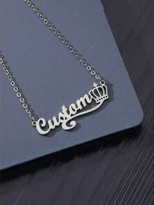 Collar con nombre personalizado, accesorio de moda para adolescentes, adecuado para uso diario y como regalo