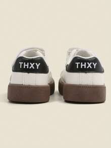 1 双儿童男女休闲运动鞋，带钩环，软底多功能运动鞋，适合所有季节 - 米色 - 查看 4