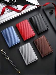 Carteira Masculina, Porta-Cartões RFID, Capa de Cartão de Crédito de Metal Anti-Roubo, Carteira Masculina, Compartimento de Cartão de Crédito de Abertura Automática, Carteira Dobrável Magnética com Três Dobras, Design de Recuperação Rápida de Cartão, Adequado para Uso Comercial e de Lazer, Presente de Ação de Graças e Presente para Família e Idosos. Clipe de Cartão de Liga de Alumínio Durável para Uso Diário, Estilo de Presente da Moda | Estojo de Cartão de Estilo Minimalista | Clipe de Cartão Resistente e Durável