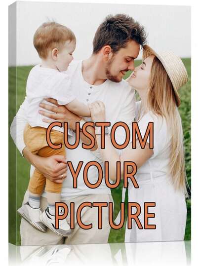 [Impresión personalizada en lienzo] 1 pieza Impresión en lienzo moderna y única - Foto personalizada personalizada con marco de madera - Arte de pared para sala de estar, dormitorio, oficina en el hogar