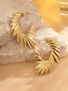 2 Pieces Fashion Simple Angel Wings Earrings, 14k Gold, Non-Oxidizable Earrings, Everyday Party Jewelry Gift