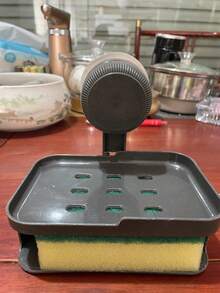 2/1pc吸盘香皂盒壁挂式肥皂盒收纳架免打孔家用浴室卫生间墙壁排水收纳