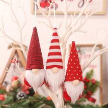 3pcs Forest Old Man Christmas Mini Doll Christmas Tree Ornaments, Christmas Decoration For Home Faceless Dolls, Christmas 2024 New Year Gifts, Holiday Party Christmas Tree Hanging Decor, Christmas Santa Claus Hanging Home Decor, Christmas Holiday Decoration, Christmas Tree Decor, Festive Window Decoration, New Year Decoration, Holiday Atmosphere Decoration, Christmas