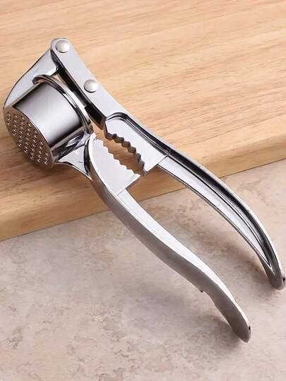 2 piezas Prensa de ajo de acero inoxidable 316 de uso pesado - Molinillo de ajo manual 3 en 1, pinza para nueces de diseño multifuncional, apto para nueces, almendras, avellanas - Gran capacidad, herramienta de cocina fácil de limpiar, fácil de manejar nueces y dientes de ajo (para uso doméstico/comercial), diseño fácil de limpiar, apto para cocina, restaurante, hogar - No se requiere electricidad - Molino de ajo y herramienta para hacer pasta de ajo